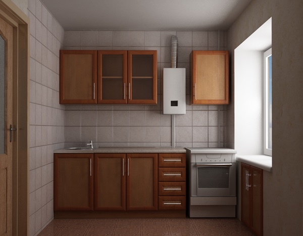 Зимний холодильник в маленькой кухне
