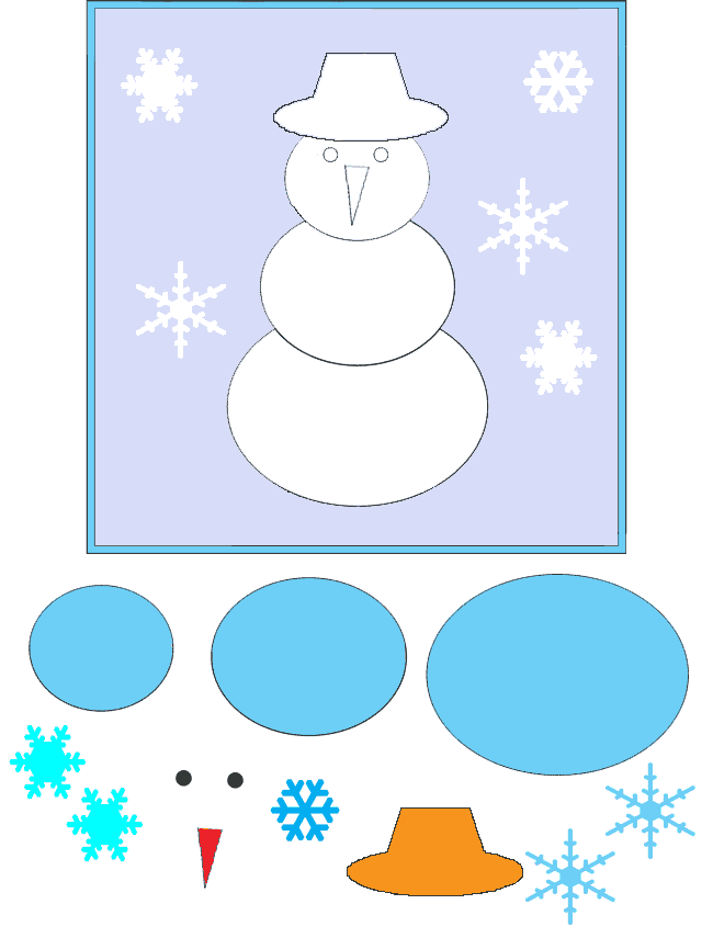 снеговик из бумаги