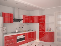 Кухня красного цвета